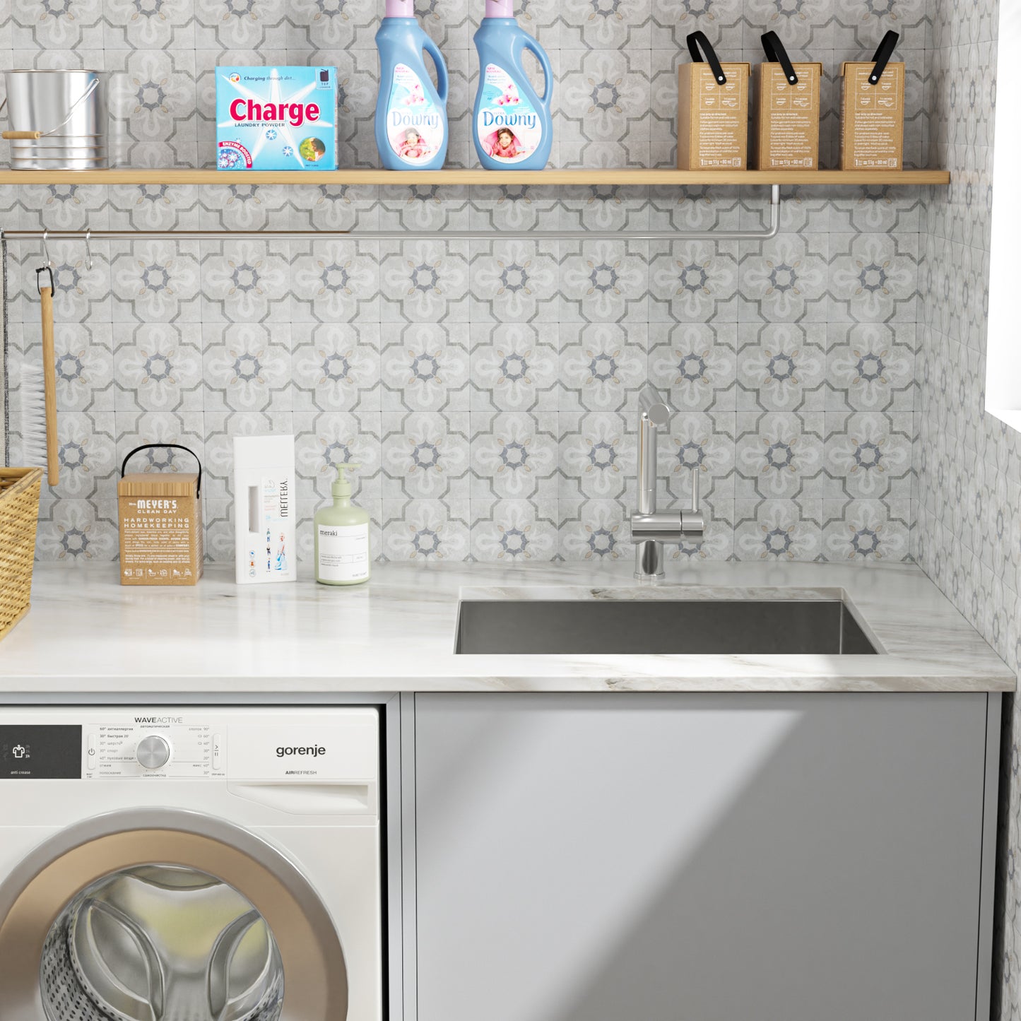 Dcolora 24 Inch 16 Gauge Laundry Sink Undermount Utility Sink 12" Deep Stainless Steel Single Bowl Laundry Room Sink Basin Rectangular Under Counter Kitchen Sink DC-U7725, 24” x 18" x 12"