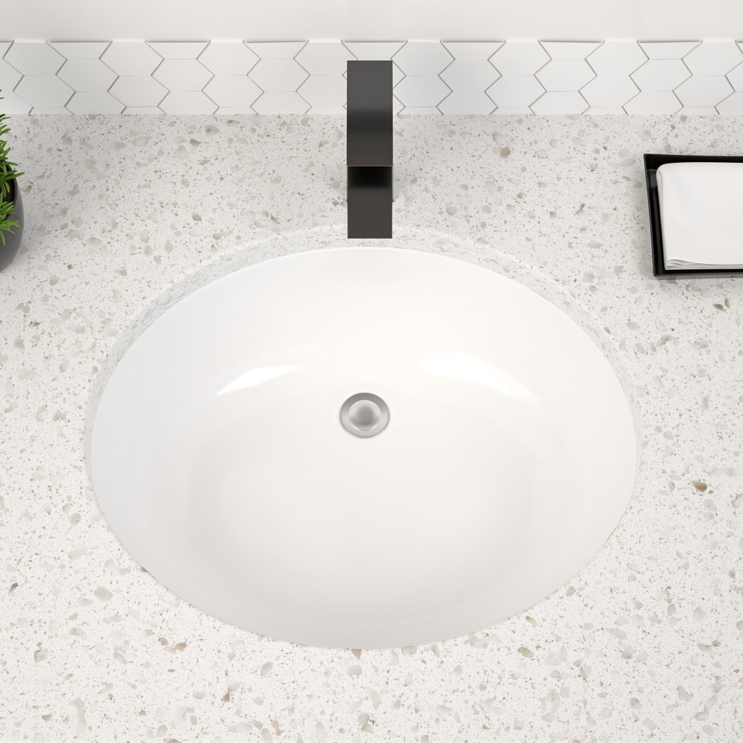 Undermount Bathroom Sink Oval - Dcolora 16"x13" White Porcelain Ceramic Oval Vessel Sink Under Counter Lavatory Vanity Bath Sink Bowl Basin With Overflow