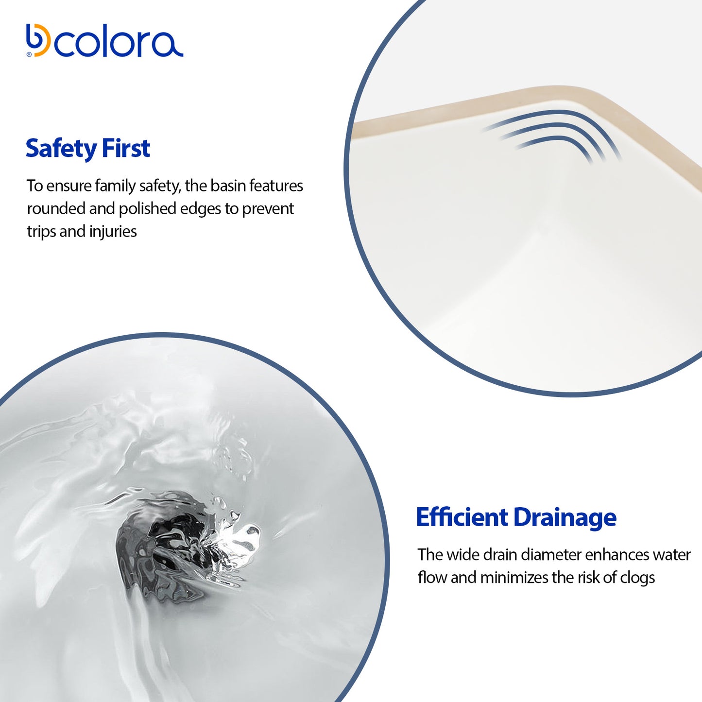 Dcolora Undermount Bathroom Sink Rectangle 16"x12" White Porcelain Ceramic Rectangular Vessel Sink Under Counter Lavatory Vanity Bath Sink Bowl Basin With Overflow