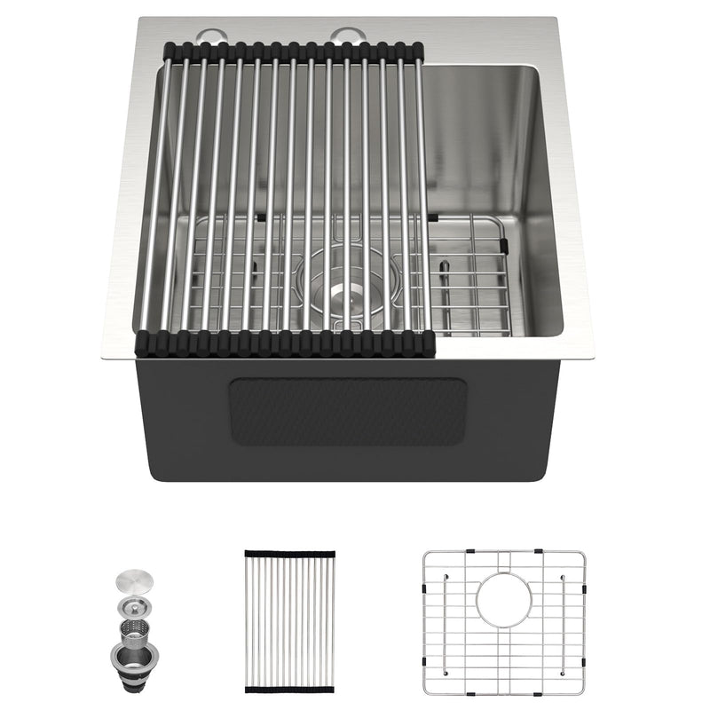 17" × 18" Drop-In Stainless Steel Bar / Prep Sink – DC-T258003