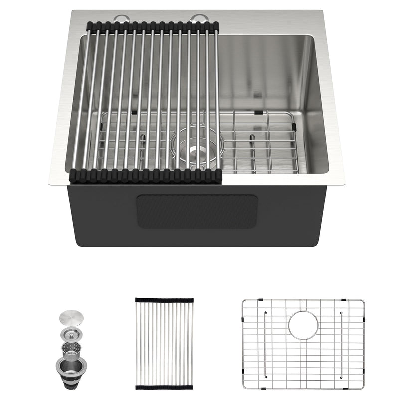 20" × 18" Drop-In Stainless Steel Bar / Prep Sink – DC-T258002