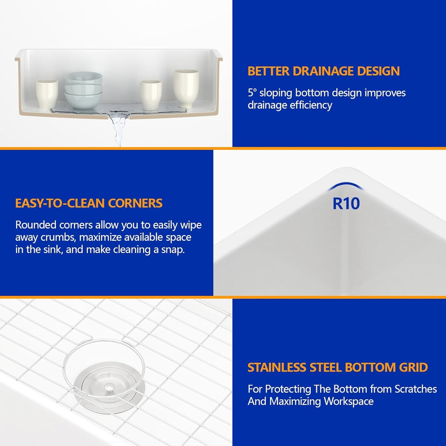 Dcolora 32 Inch White Fireclay Undermount Kitchen Sink Porcelain Double Bowl 50/50 Split Sinks Dual Mount Ceramic Sink Under Counter, 32"x19“x10", DC-U7837