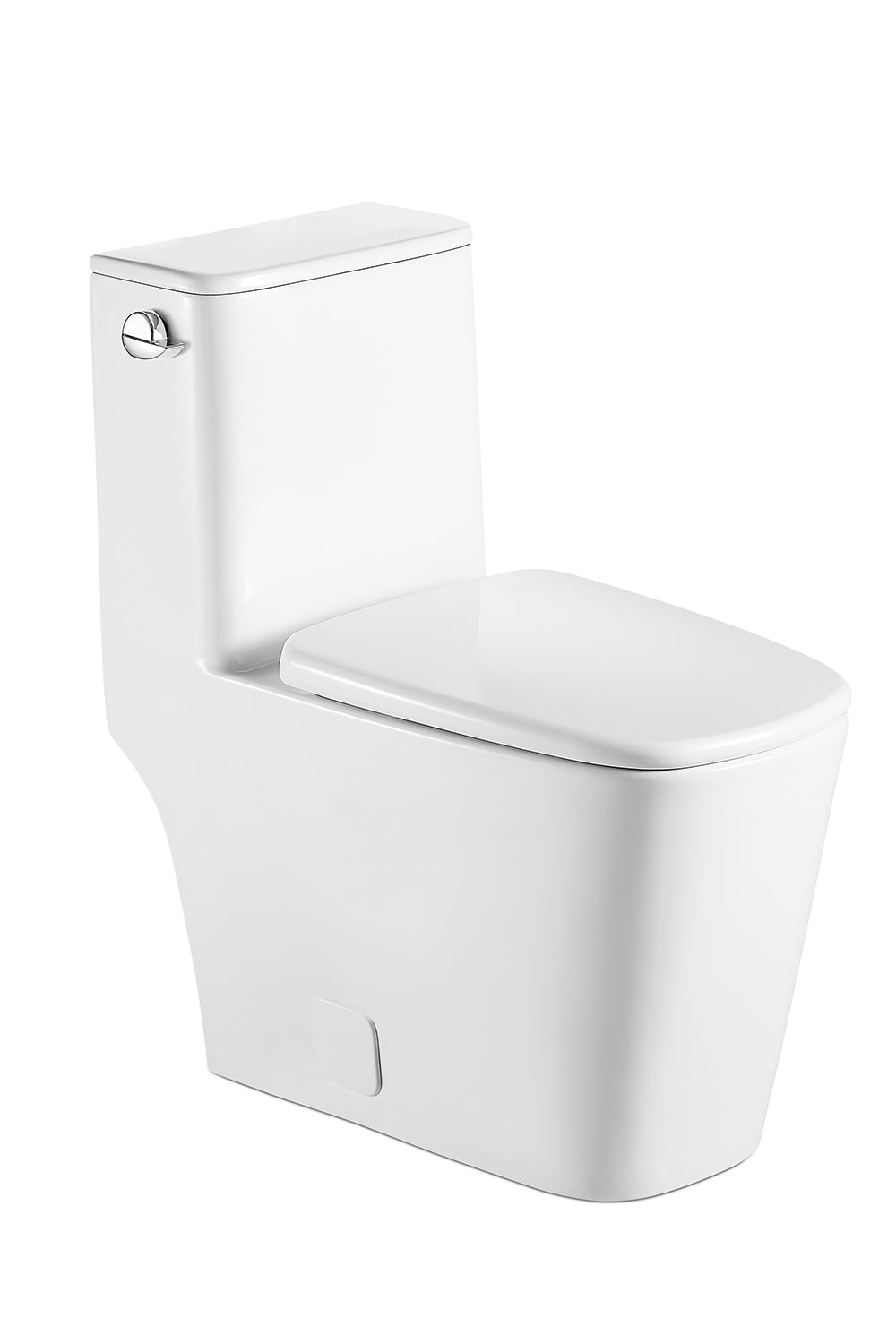 Dcolora One Piece Toilet DC-OPT152, 1.28 Power Flush Elongate Standard for Bathroom, With Comfortable Soft Closing Seat, 28.5 x 15.7 x 27,12" Rough In,Glossy White