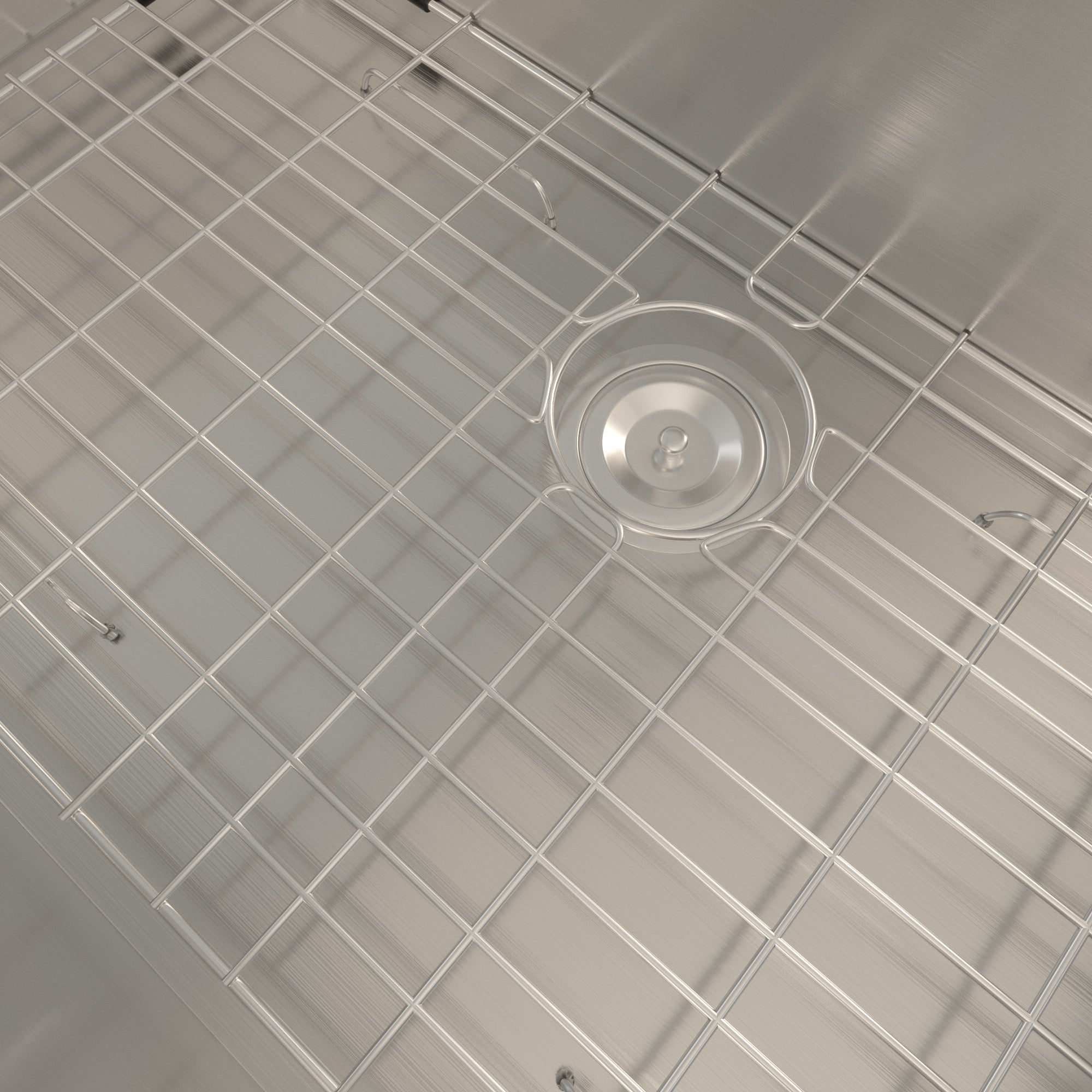 Dcolora Kitchen Sink Bottom Grid Stainless Steel ,Centered Drain With Corner Radius,Sink Protector DC-BG7345