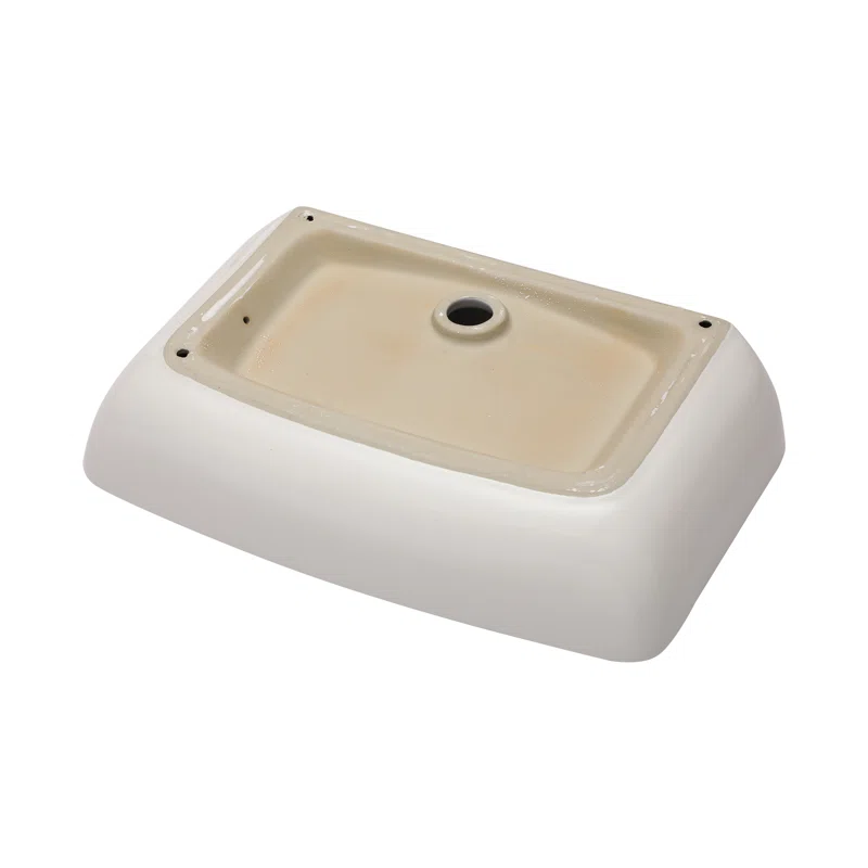 Dcolora 24'' x 15''Rectangular Above Counter White Ceramic Vessel Sink - European Inspired Vanity Basin