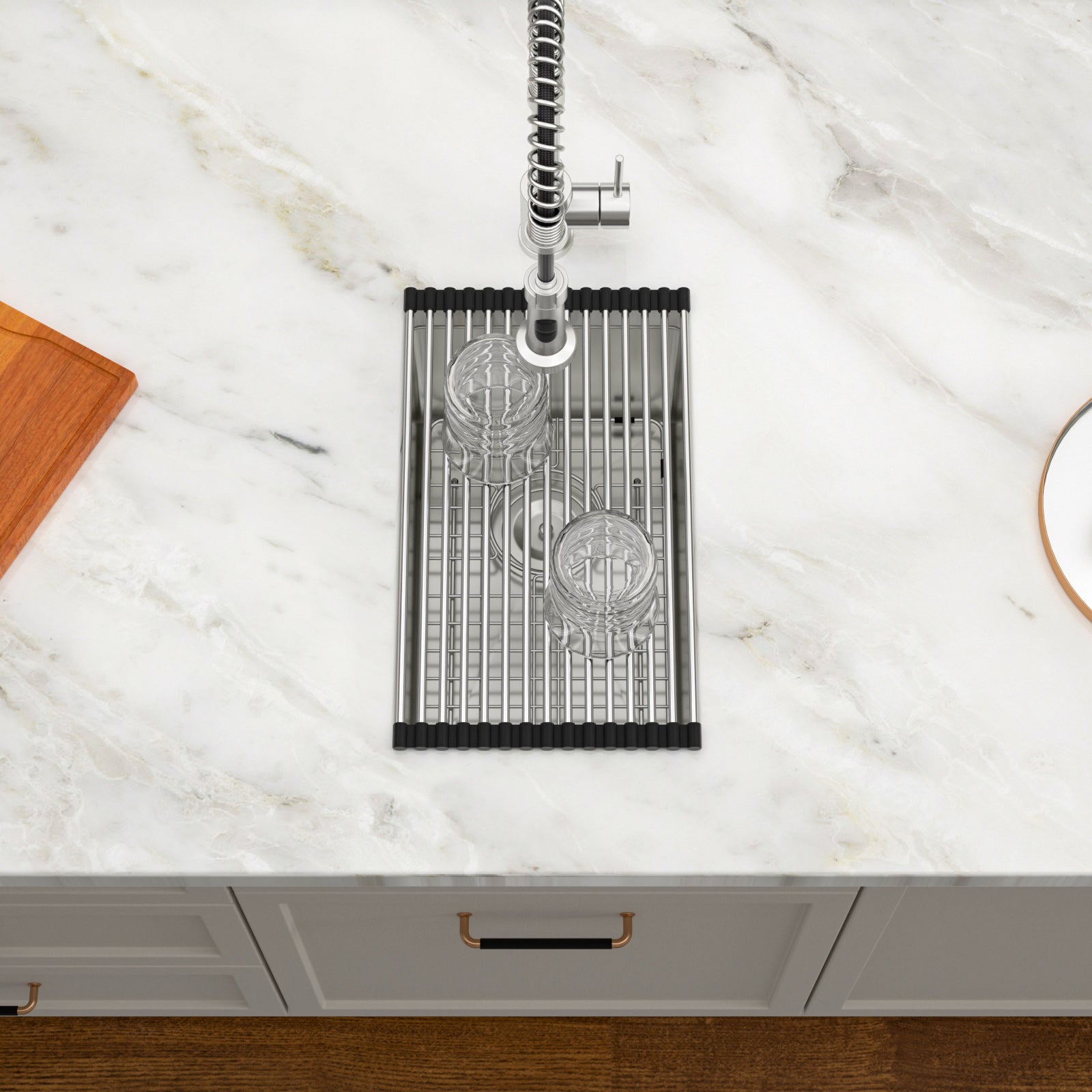 Dcolora 12 Inch Wet Bar Prep Sink Undermount 16 Gauge Stainless Steel Single Bowl Small Kitchen Sins RV Outdoor Camper Sink Under Counter, Round Corner 18"D x 12"W x 8"H, DC-U7721