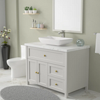 Dcolora 24'' x 15''Rectangular Above Counter White Ceramic Vessel Sink - European Inspired Vanity Basin