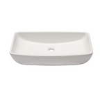 Dcolora 24'' x 15''Rectangular Above Counter White Ceramic Vessel Sink - European Inspired Vanity Basin