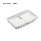 Dcolora 24'' x 15''Rectangular Above Counter White Ceramic Vessel Sink - European Inspired Vanity Basin