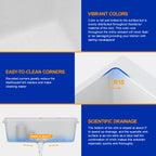 Dcolora 33''x22''x10'' Matte White Drop-In Kitchen Sink, Single Bowl Granite Composite Multifunctional Topmount Workstation Basin, #DC-0002GWT