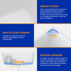 Dcolora 28 Inch White Undermount Kitchen Sink Workstation Single Bowl Modern Kitchen Sink Granite Composite,#DC-GU0003WS