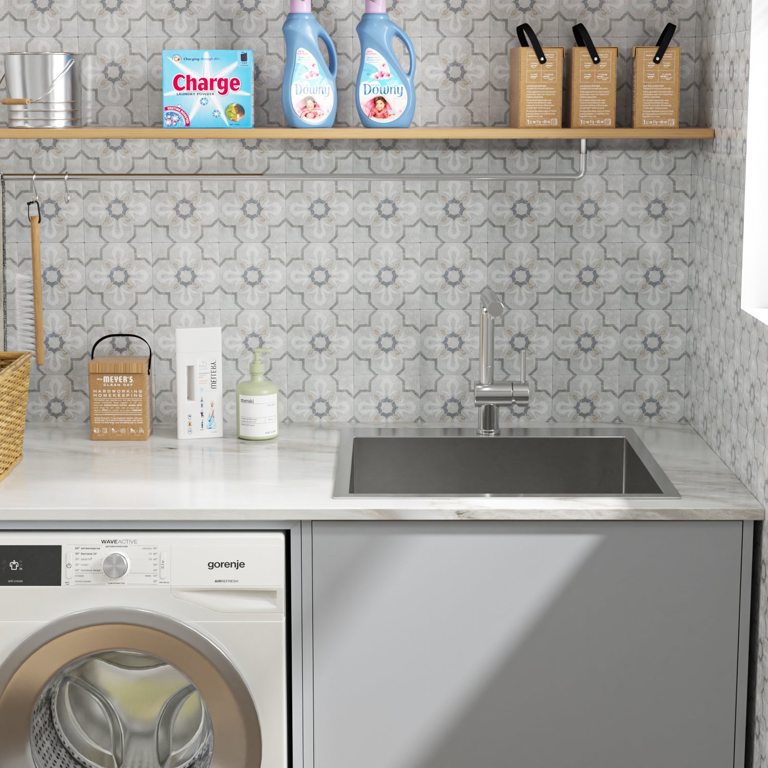 Dcolora 22x22 Inch 16 Gauge Drop In Laundry Room Sink Stainless Steel 12 Inch Deep Utility Sink Single Bowl Basin DC-L7702, 22”x 22”x 12”