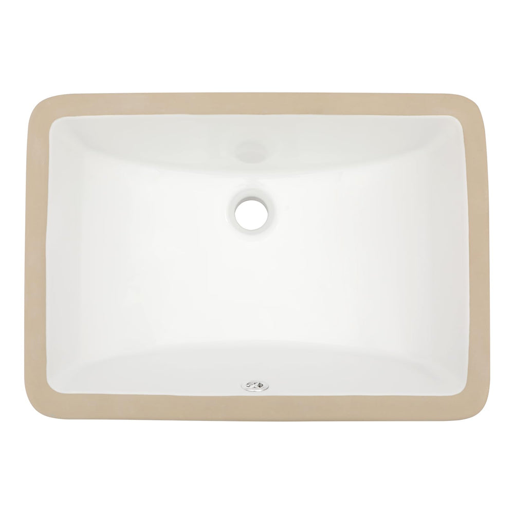 18.11" × 13.7" White Ceramic Undermount Bathroom Sink – DC-V8888