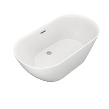 Dcolora DC-BT263010 – 59 in. White Acrylic Freestanding Soaking Bathtub