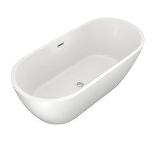 Dcolora DC-BT263009 – 67 in. White Acrylic Freestanding Soaking Bathtub
