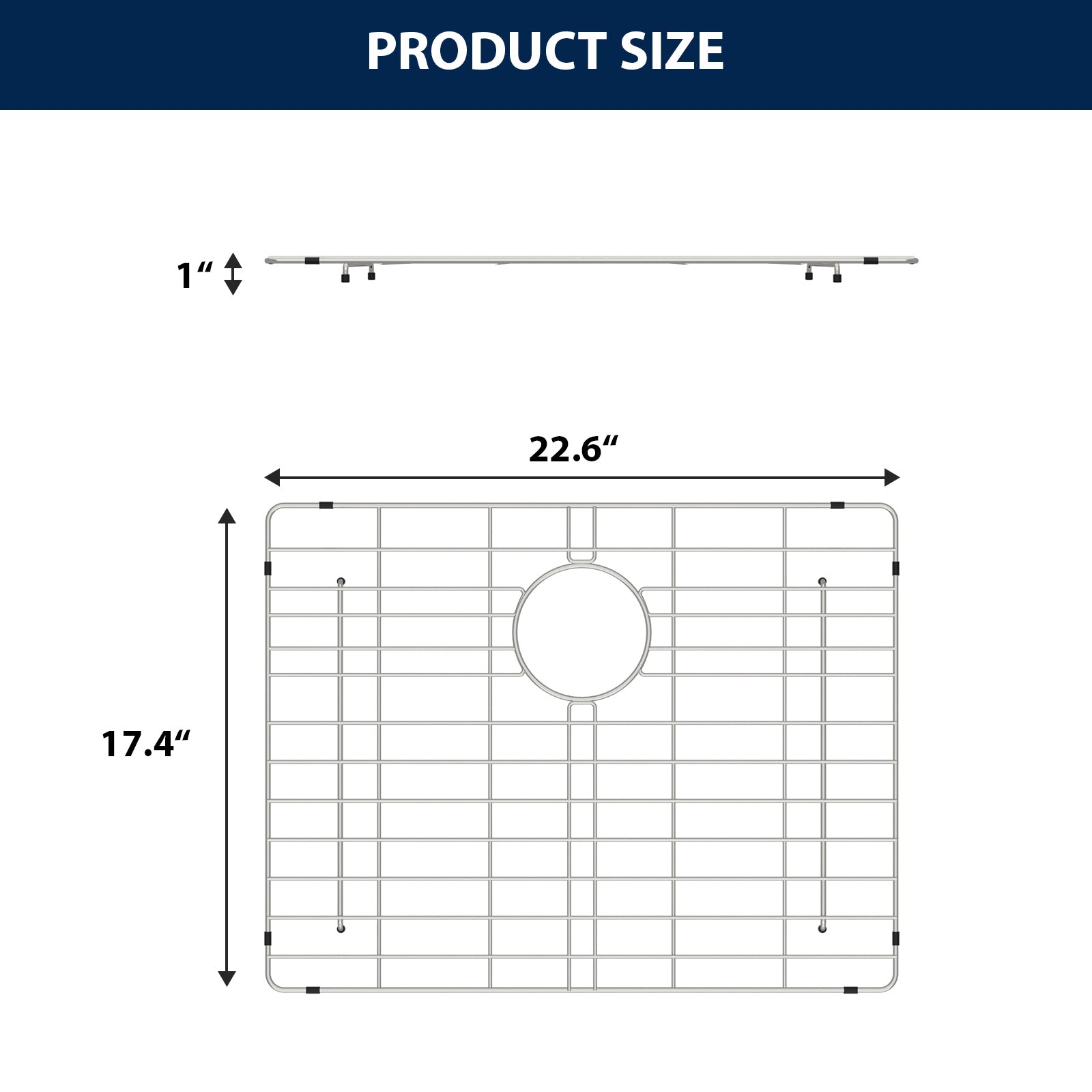 Dcolora Stainless Steel Kitchen Sink Bottom Grid