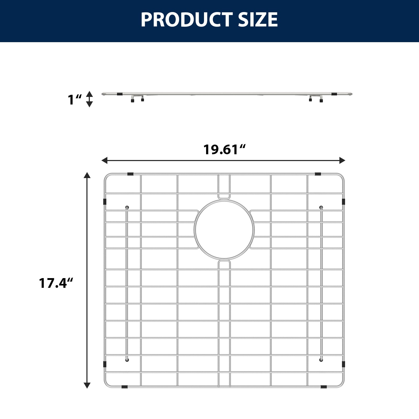 Dcolora Stainless Steel Kitchen Sink Bottom Grid
