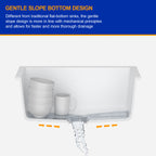 Dcolora 24'' White Undermount Deep Laundry Sink, Single Bowl Laundry Utility Room Granite Composite Basin