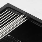 Dcolora Over Sink Foldable Roll-Up Dish Drying Rack, 304 Stainless Steel with Silicone Wrapped Ends, for Dcolora Kitchen Sink