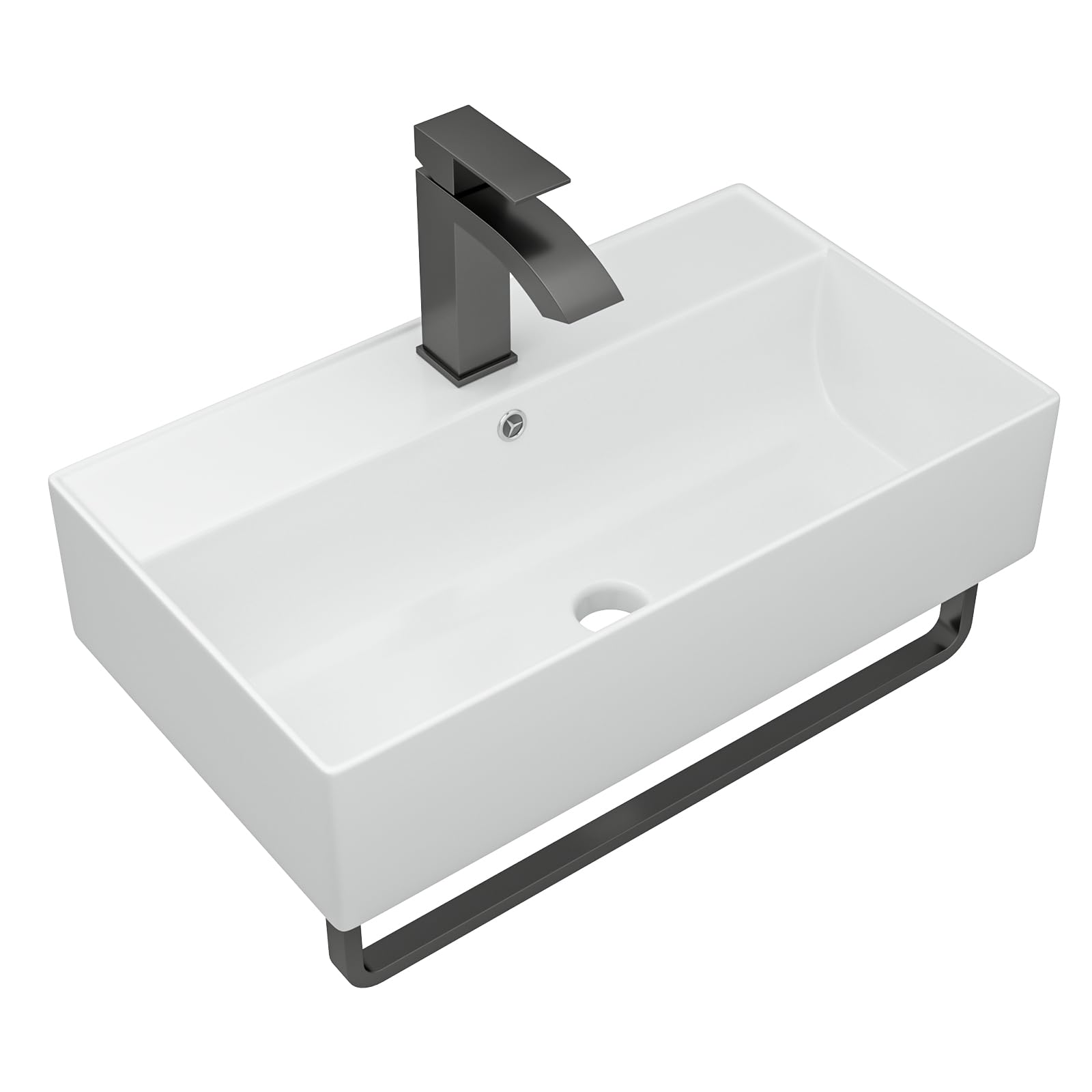 Dcolora DC-SFDOE00089 20.98-inch wall-mounted bathroom sink in white