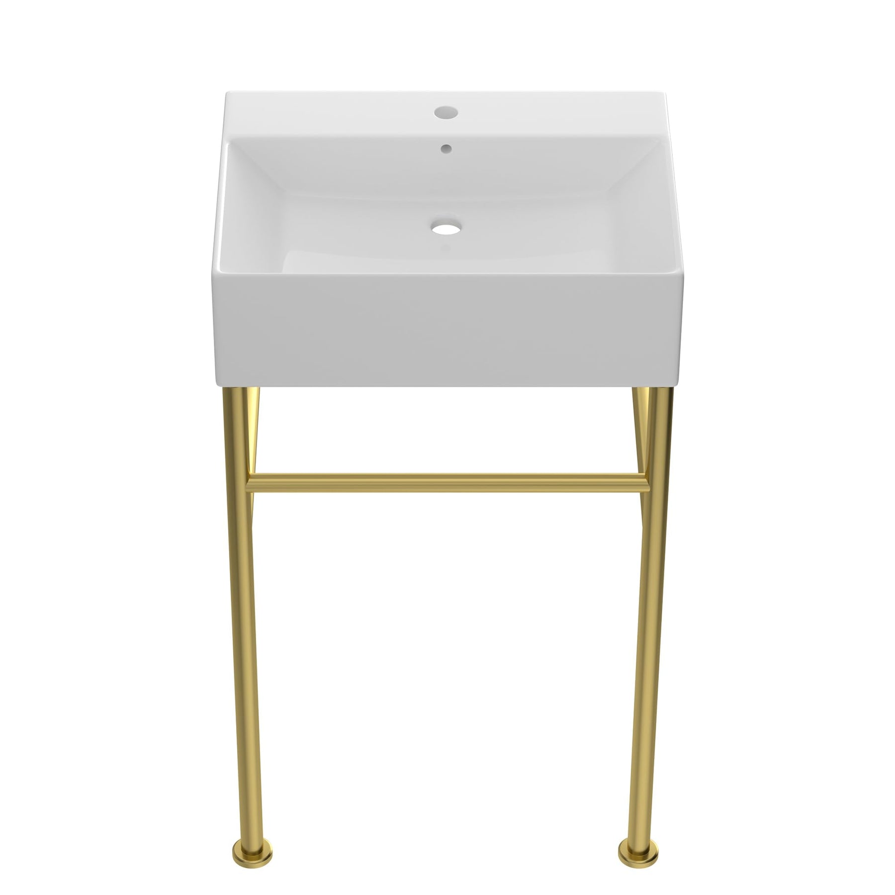 Dcolora DC-FS2402 24.02-inch freestanding bathroom sink in white