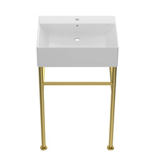 Dcolora DC-FS2402 24.02-inch freestanding bathroom sink in white