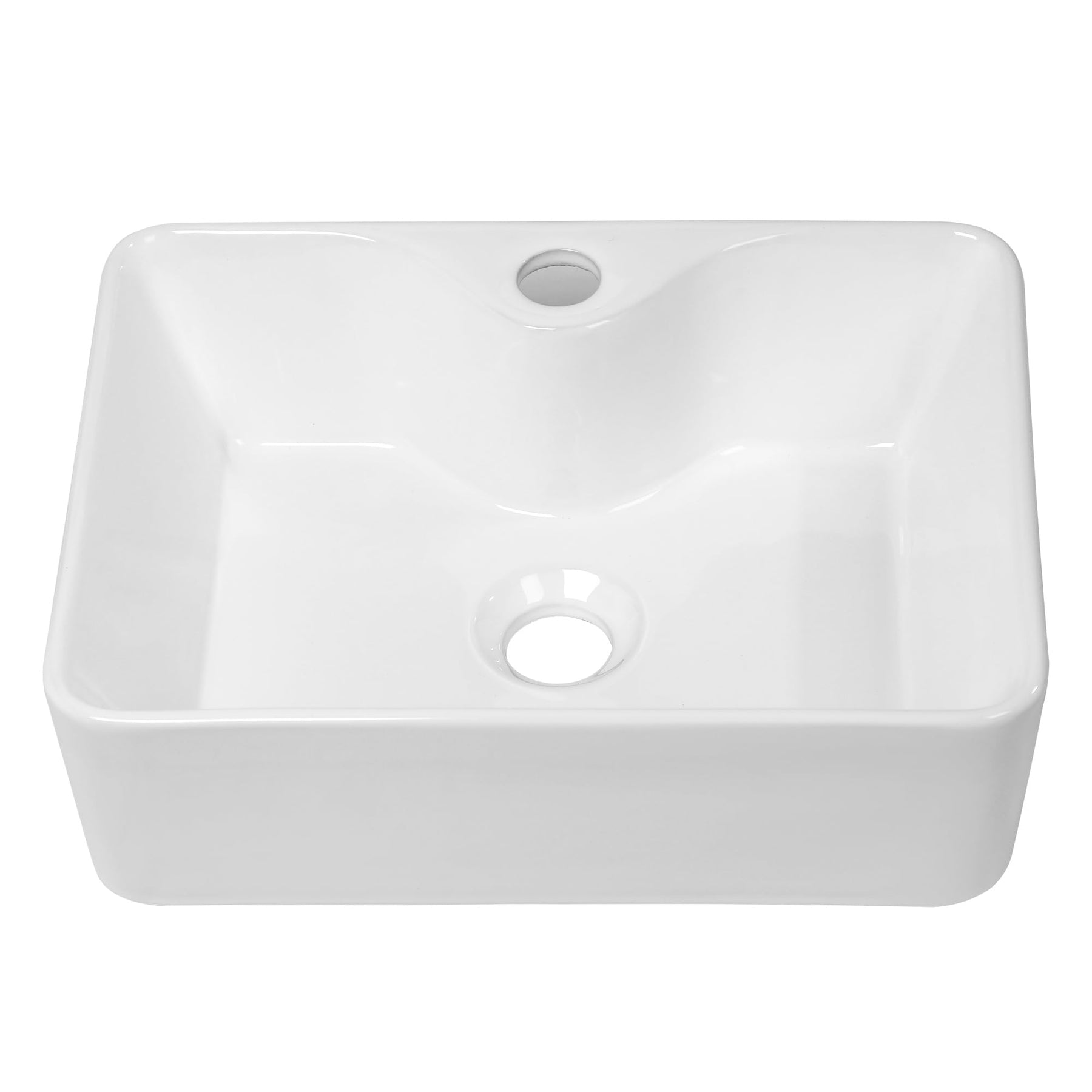 Dcolora DC-V8886 15.75-inch vessel bathroom sink in white