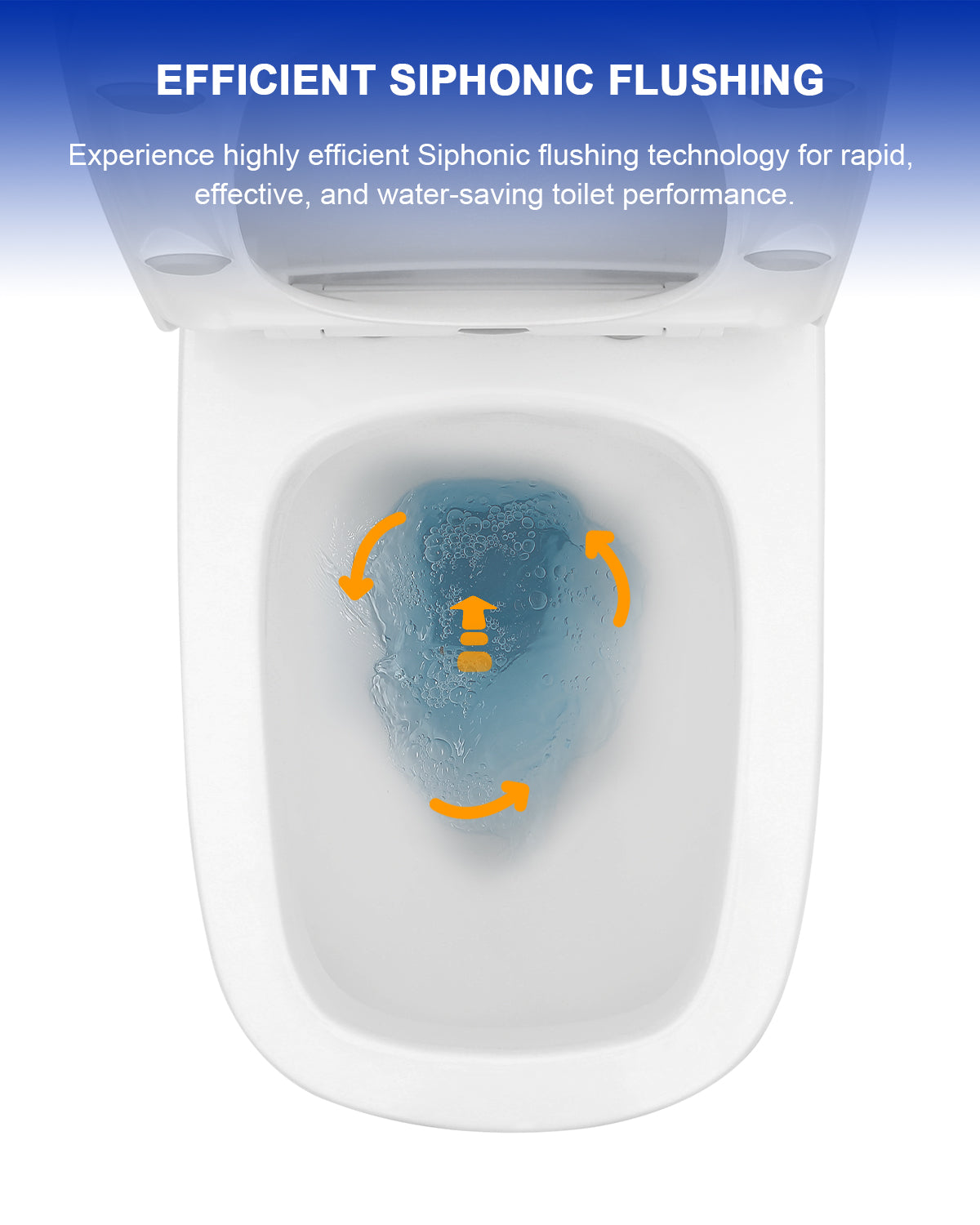 Dcolora One Piece Elongated Toilet, 1.28 GPF Power Flush, Soft Close Seat, 12'' Rough-In, Glossy White