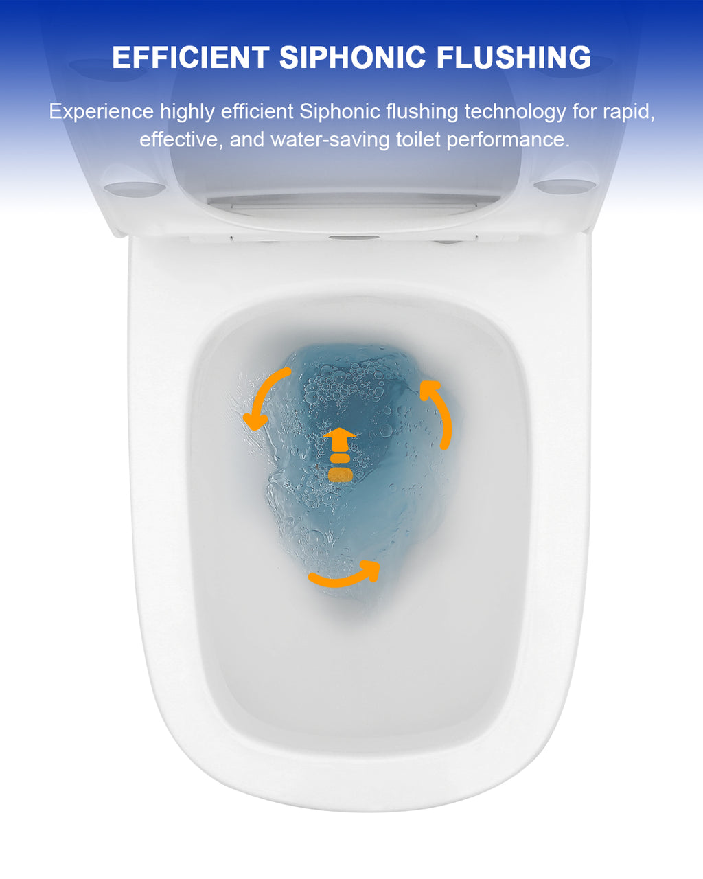 Dcolora One Piece Elongated Toilet, 1.28 GPF Cyclone Single Flush, Soft Close Seat, 12'' Rough-In, Ivory White