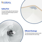 Dcolora 16''x12'' White Ceramic Rectangular Undermount Bathroom Sink, Vanity Basin with Overflow