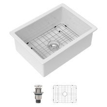 Dcolora DC-UC2542001 24-inch dual-mount kitchen sink in white