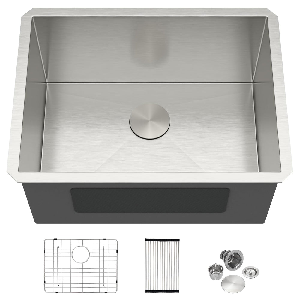 24" × 18" × 12" Undermount Stainless Steel Laundry / Utility Sink – DC-U7725
