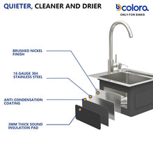 Dcolora DC-TW1718-FC outdoor kitchen sink product view 7