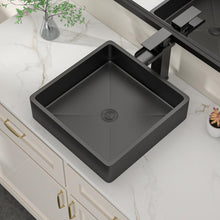 Dcolora DC-VS261201 15-inch drop-in bathroom sink in nano-pvd matte black