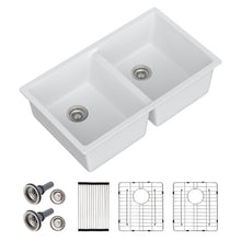 Dcolora DC-GU001W 33-inch undermount kitchen sink in white