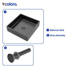 Bowl, rim, finish, and drain details for Dcolora DC-VS261201