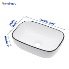 Bowl, rim, finish, and drain details for Dcolora DC-VS0002