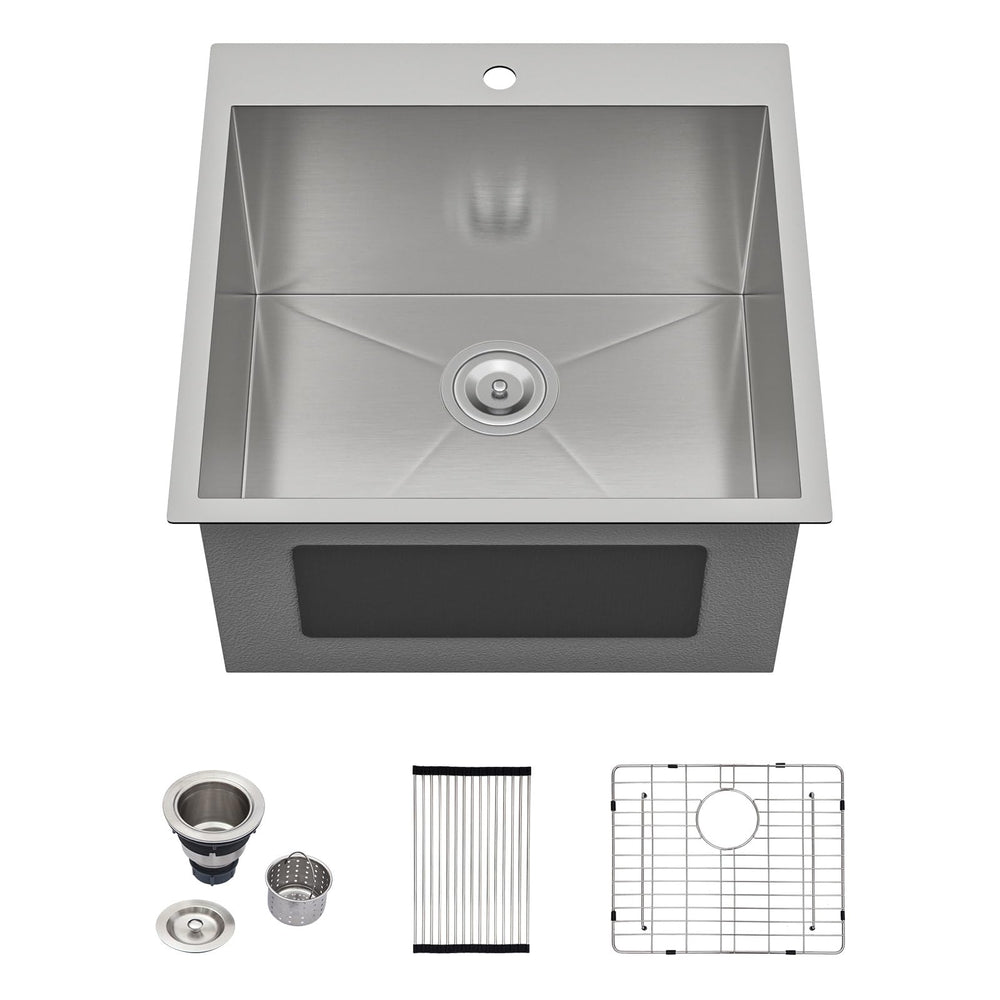 22" × 22" × 12" Drop-In Stainless Steel Laundry / Utility Sink – DC-L7702
