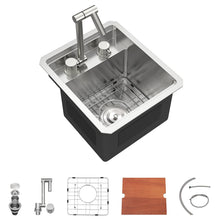 Dcolora DC-SFDOE00048 13-inch undermount outdoor kitchen sink in brushed stainless steel