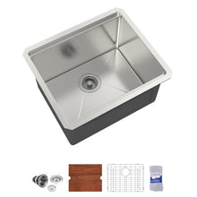 Dcolora DC-UW261101 21-inch undermount kitchen sink in brushed stainless steel