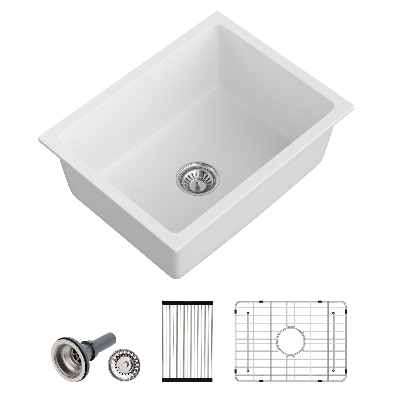 Dcolora DC-GUW003 22-inch undermount bar / prep sink in white