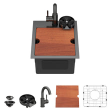 Dcolora DC-SFDOE00131 15-inch drop-in bar sink in Nano-PVD gunmetal black