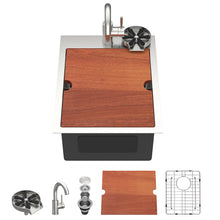 Dcolora DC-SFDOE00129 15-inch drop-in bar sink in brushed stainless steel