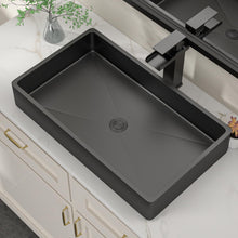 Dcolora DC-VS261205 24-inch drop-in bathroom sink in nano-pvd matte black