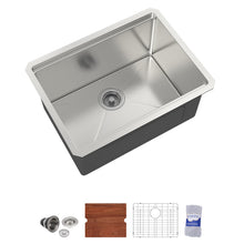Dcolora DC-UW261102 24-inch undermount kitchen sink in brushed stainless steel