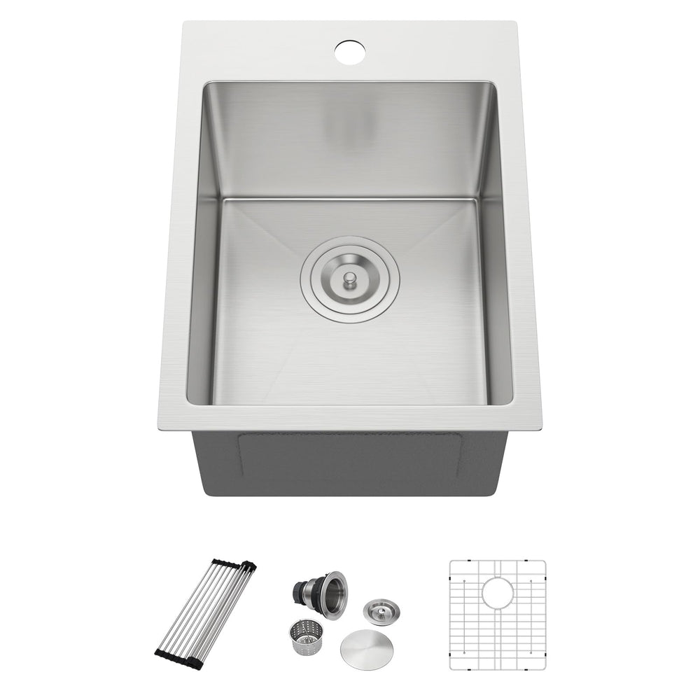 15" × 20" Drop-In Stainless Steel Bar Sink – DC-T7746
