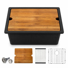 Dcolora DC-GBUS25472 21-inch undermount bar sink in matte black