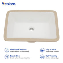 Bowl, rim, finish, and drain details for Dcolora DC-UVS2538001