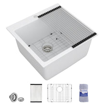 Dcolora DC-GL262103 25-inch drop-in laundry sink in white