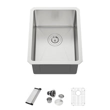 Dcolora DC-U7718 14-inch undermount bar sink in brushed stainless steel